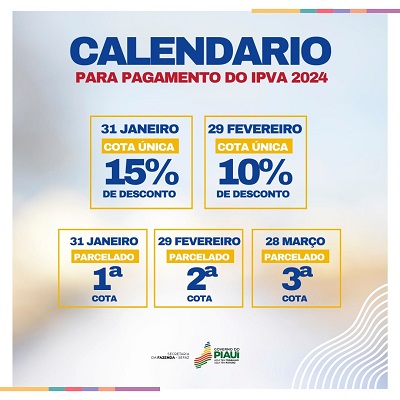 Boleto para pagamento do IPVA 2024 está disponível, com desconto de 15% para pagamento à vista